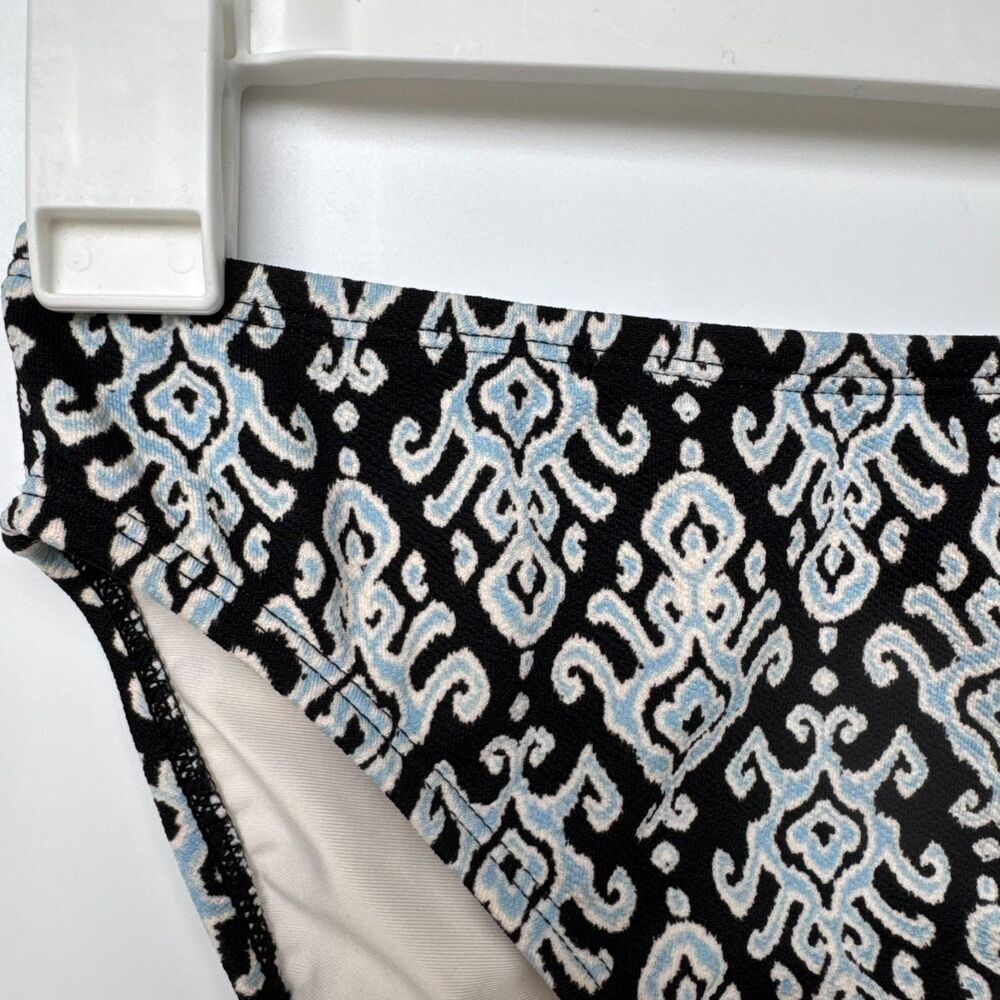 Shade & Shore Women's Bikini Bottoms NWT Black Blue White Geometric Small 4-6